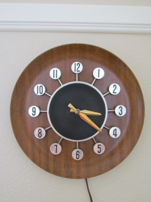 Vintage Spartus clock in working order and near perfect condition found on Etsy.com . Visit https://www.etsy.com/shop/TheAtomicAttic?ref=seller_info for more!