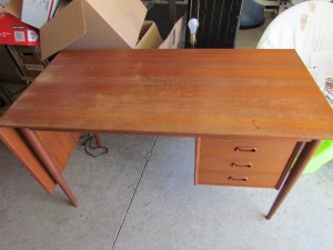 BEFORE: Arne Vodder Danish Teak Desk 